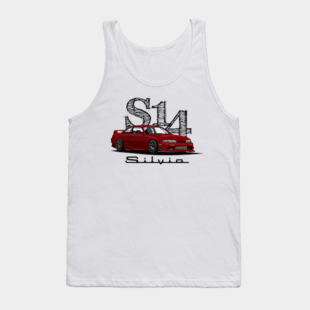 Nissan Silvia S14 Red Tank Top by Ajie Negara